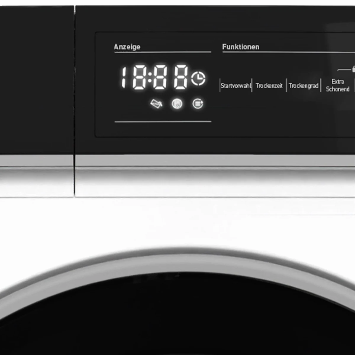 Sharp KD-NHH9S8GW3-DE Wärmepumpentrockner, 9 kg Fassungsvermögen, LED-Display, Knitterschutzfunktion 4