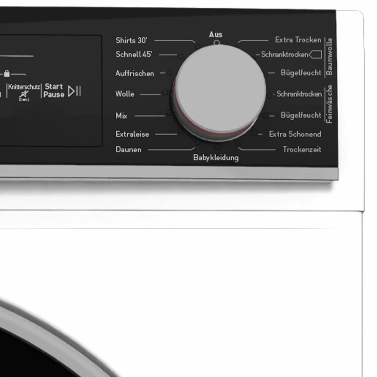 Sharp KD-NHH9S8GW3-DE Wärmepumpentrockner, 9 kg Fassungsvermögen, LED-Display, Knitterschutzfunktion 5