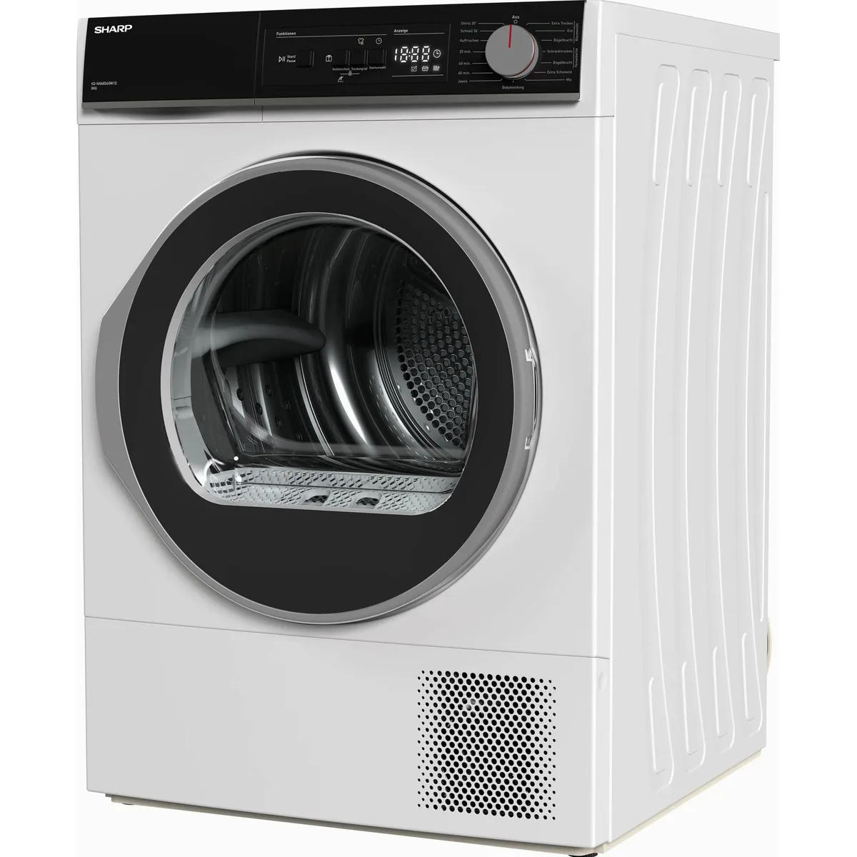 Sharp KD-NHA8S6GW1D-DE Wärmepumpentrockner, 8 kg Fassungsvermögen, 15 Trockenprogramme 4