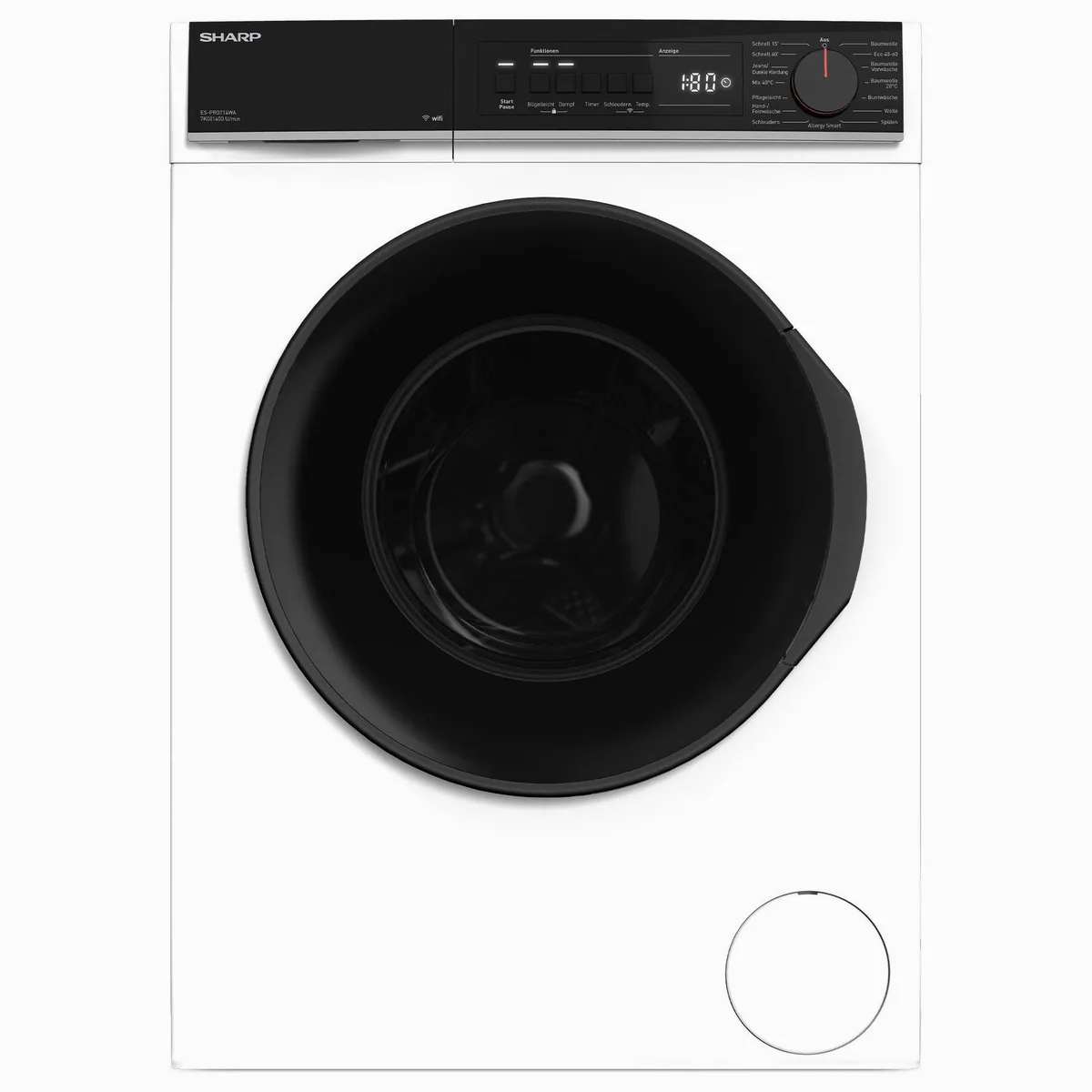 Sharp ES-PRO714WA-DE Waschmaschine, 7 kg, 1400 U/min, AllergySmart, WiFi 2