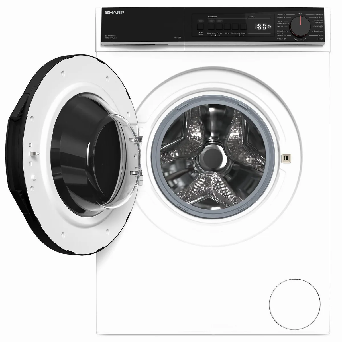 Sharp ES-PRO714WA-DE Waschmaschine, 7 kg, 1400 U/min, AllergySmart, WiFi 4