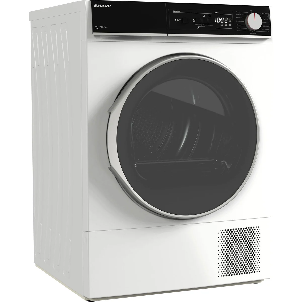 Sharp KD-NHA0S6GW1C-DE Wärmepumpentrockner, 10 kg Fassungsvermögen, energieeffizient