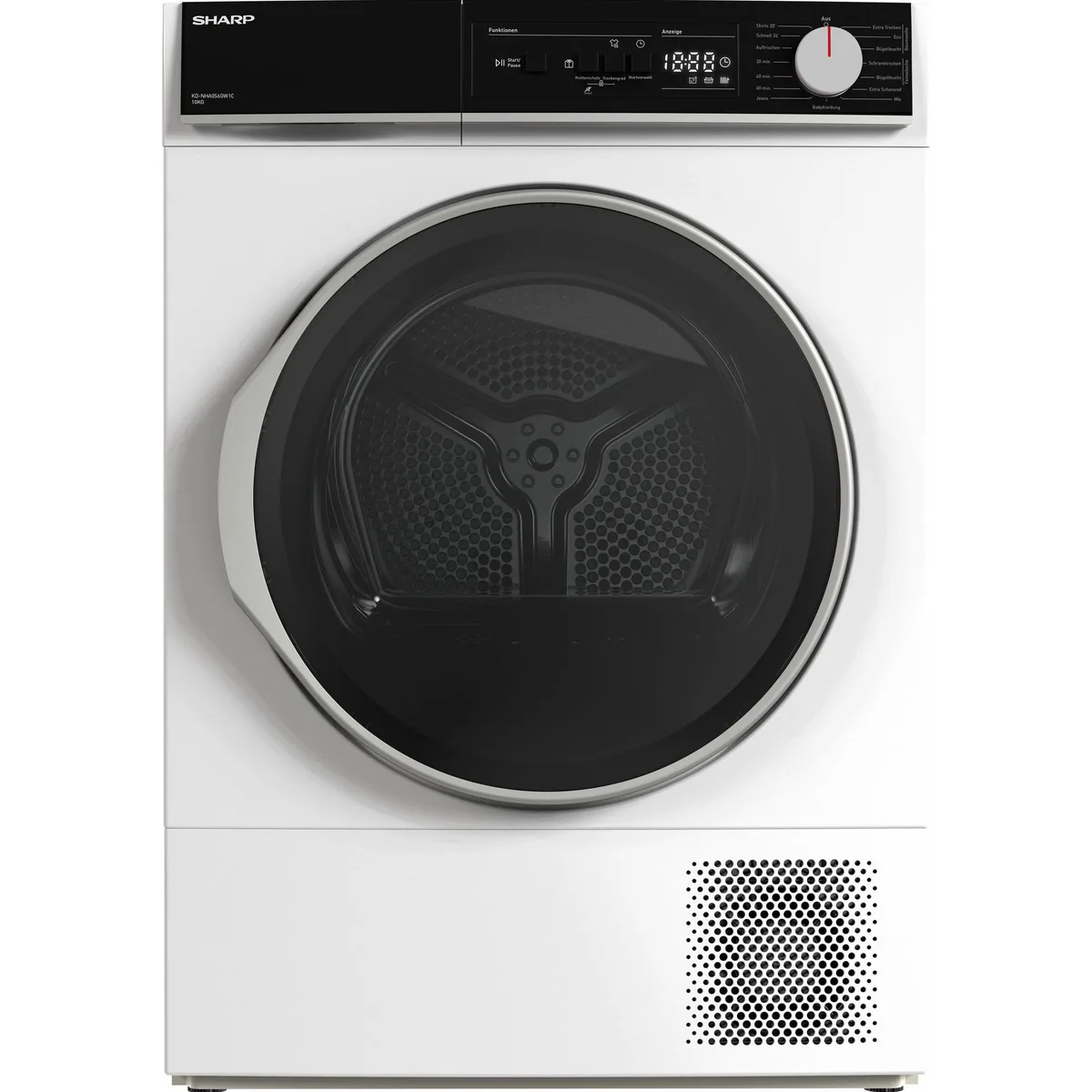 Sharp KD-NHA0S6GW1C-DE Wärmepumpentrockner, 10 kg Fassungsvermögen, energieeffizient 2