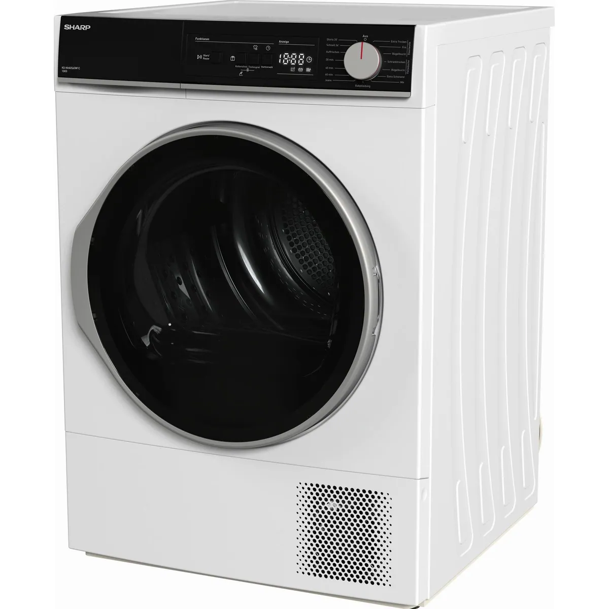 Sharp KD-NHA0S6GW1C-DE Wärmepumpentrockner, 10 kg Fassungsvermögen, energieeffizient 4