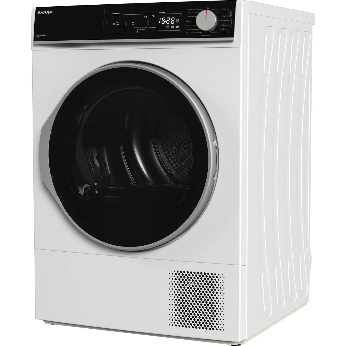 Sharp KD-NHA0S6GW1C-DE Wärmepumpentrockner, 10 kg Fassungsvermögen, energieeffizient 5