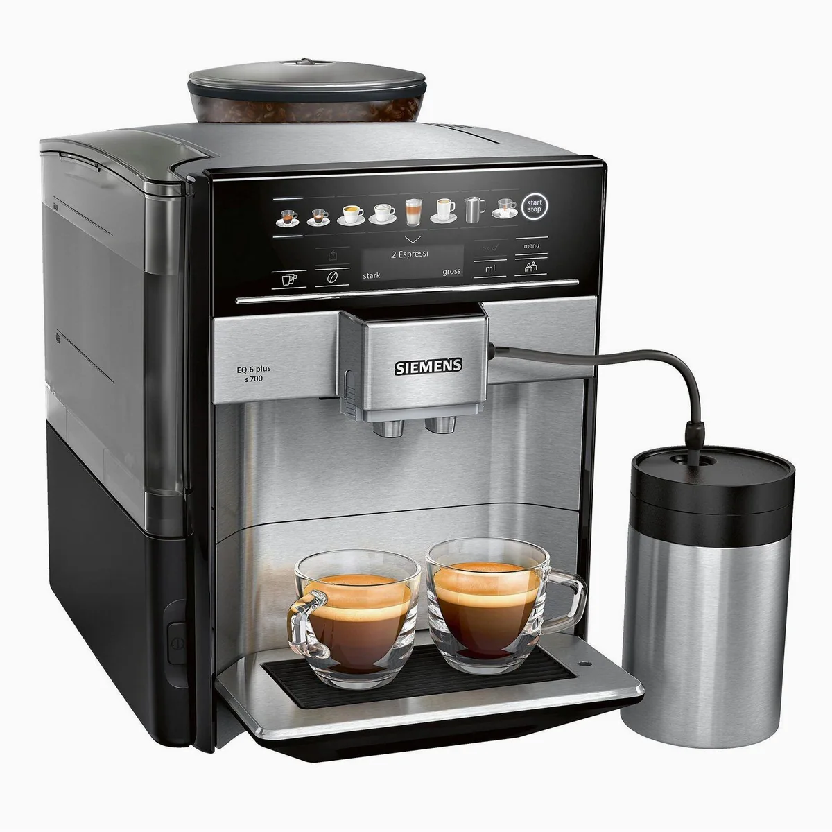 SIEMENS TE657M03DE Kaffeevollautomat, intelligente Bedienung, hygienische Reinigung, iAroma System 2