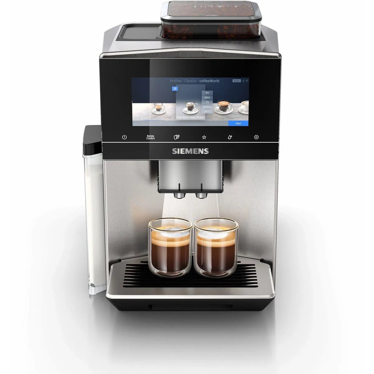 SIEMENS EQ900 TQ903D43 Kaffeevollautomat, edelstahl, intuitives TFT-Display, App-Steuerung