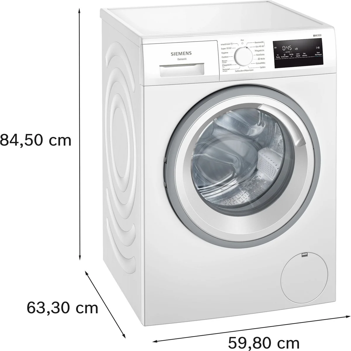 SIEMENS WM14N127 Waschmaschine, 8 kg, 1400 U/min, AquaStop, Dampffunktion 5