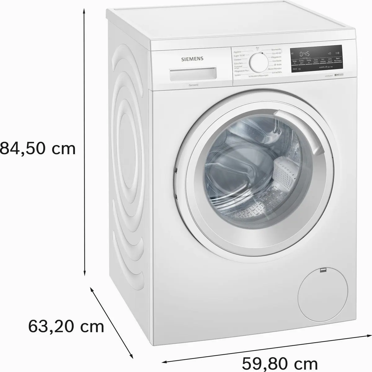 SIEMENS WU14UT22 Waschmaschine, 9 kg, 1400 U/min, Unterbaufähig, Nachlegefunktion 2