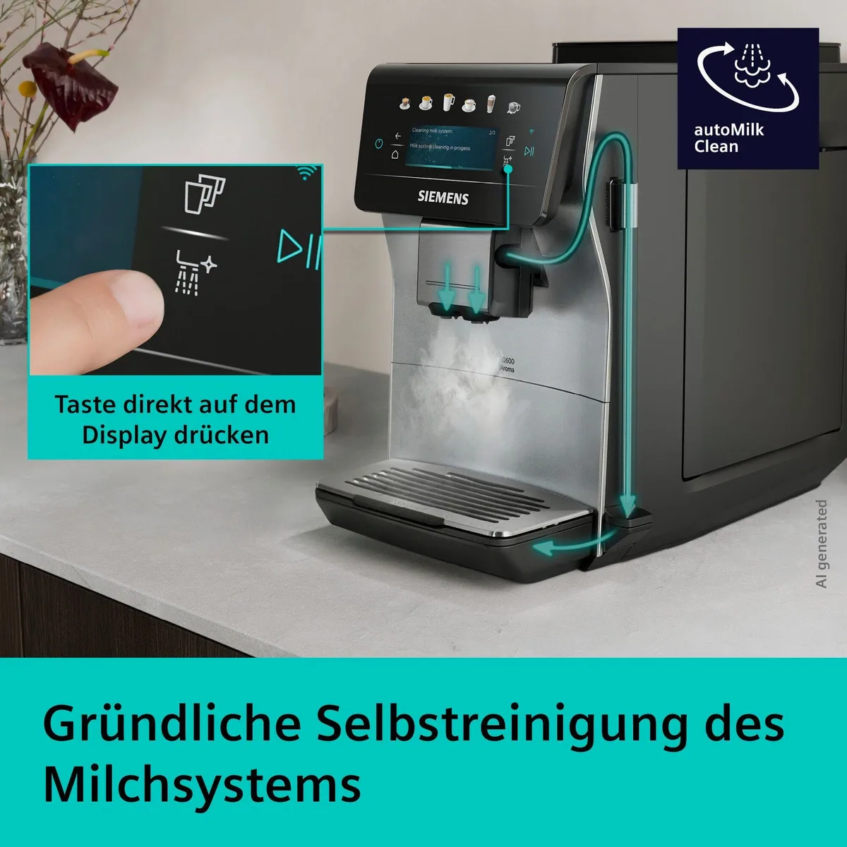 SIEMENS EQ600 TP603E07, 6 Getränke, Kannenfunktion, Keramikmahlwerk 4