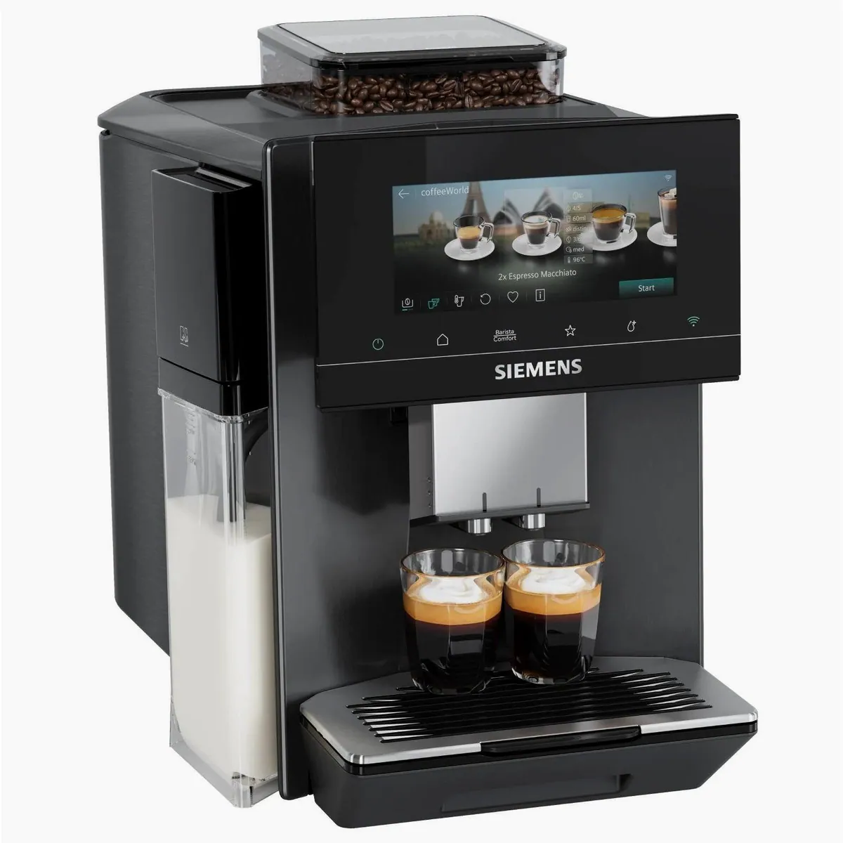 SIEMENS EQ900 plus iAroma, integriertes Milchsystem, 6,8" Touch-Display