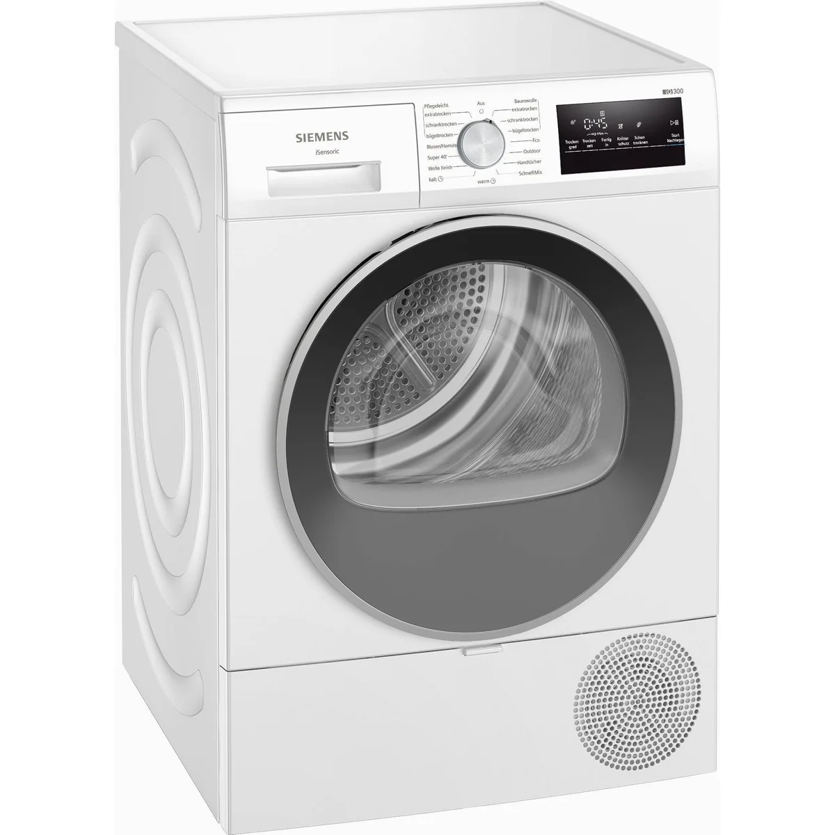 SIEMENS Wärmepumpentrockner iQ300 WT45HV0EM, einfache Reinigung, Outdoor-Programm