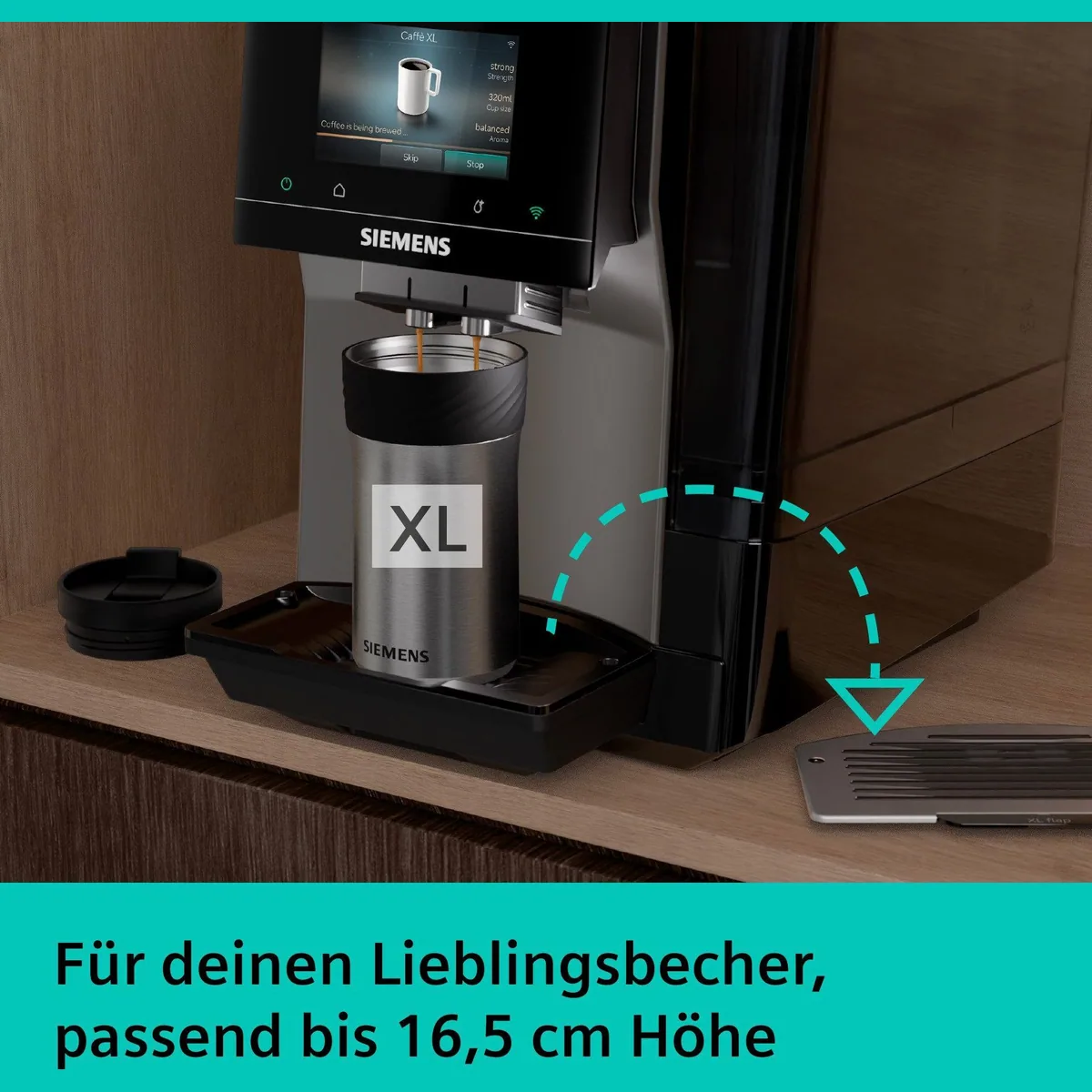 SIEMENS EQ700 TP725ET7 Kaffeevollautomat, 41 Kaffeespezialitäten, intuitives Full-Touch-Display 5