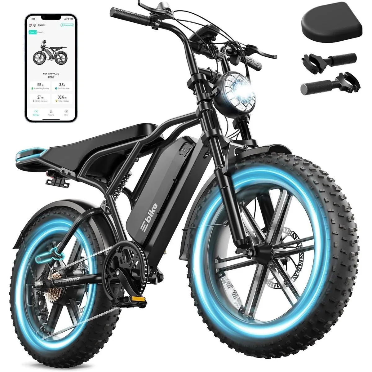 SISIGAD R002 PLUS E-Bike, kraftvoller 250W Motor, 130 km Reichweite, 204 kg Tragkraft