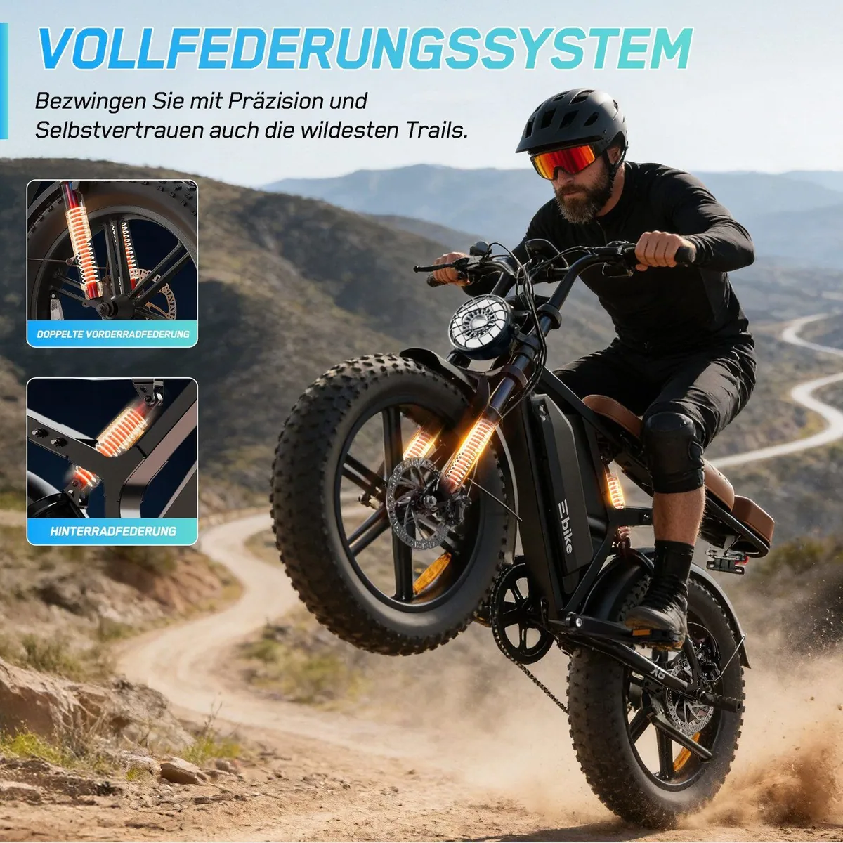 SISIGAD X6 E-Bike, 20 Zoll Fat Tire, 60 km Reichweite, 7-Gang Schaltung 5