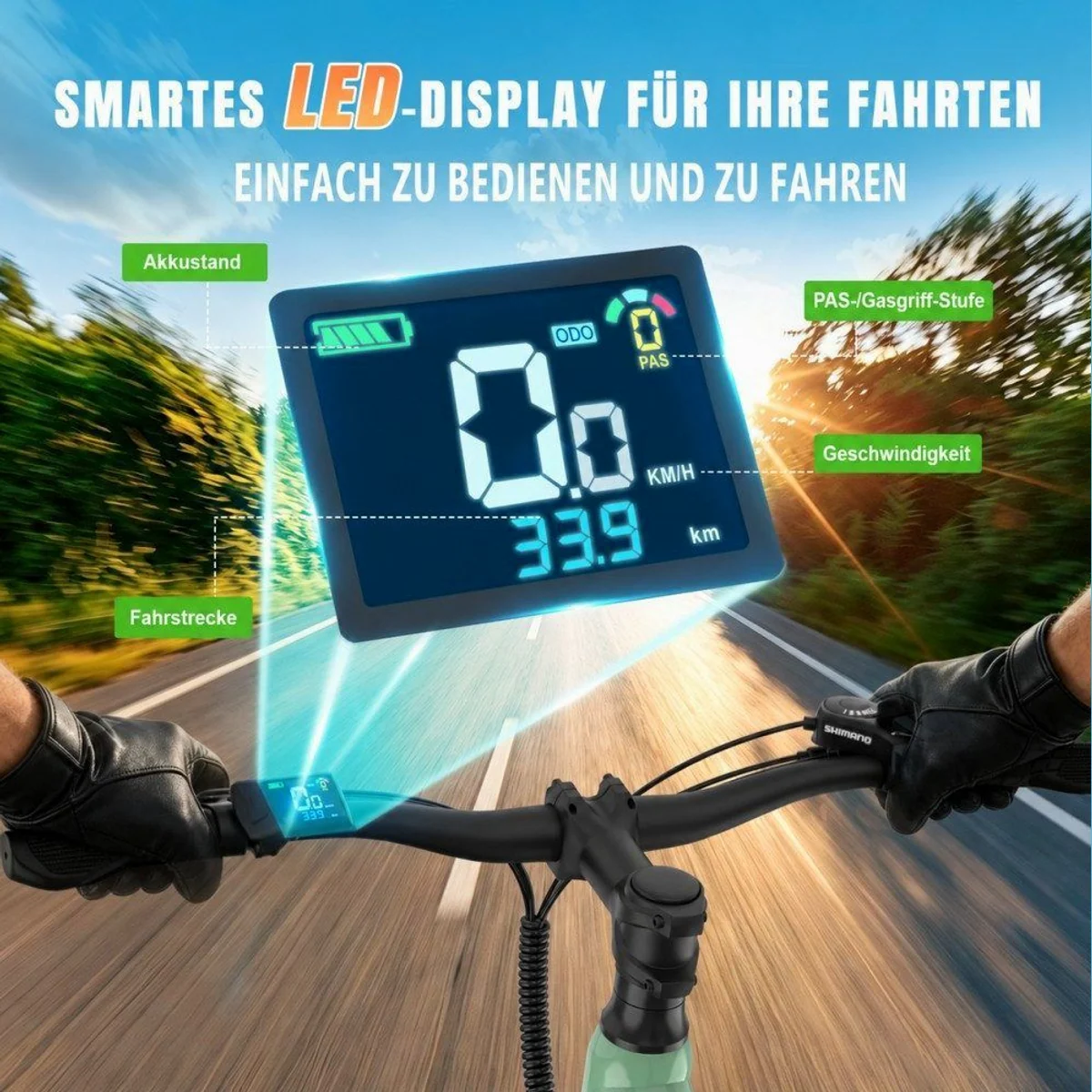 SSY E-Bike Elektrofahrrad, stabiler Karbonstahlrahmen, komfortable Ausstattung 5
