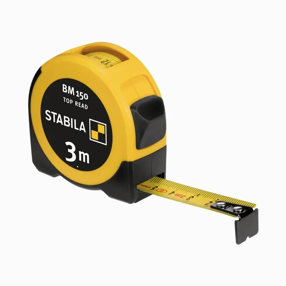 Stabila BM 150 Taschenbandmaß, 3 m, metrische Skala, robust und präzise