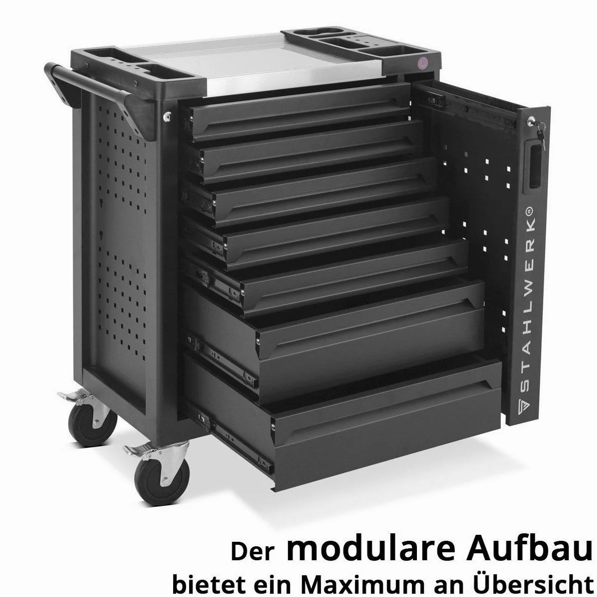 STAHLWERK Werkstattwagen EAGLE, 7 Schubladen, Zentralverriegelung, Papierrollenhalter 5