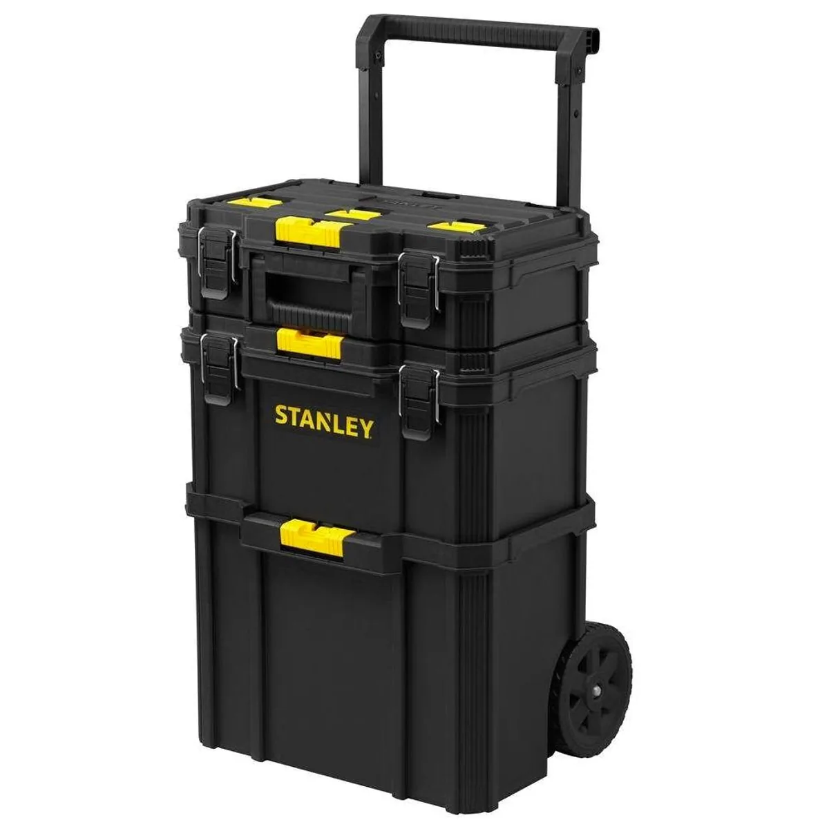 STANLEY Quiklink Rolling Workshop, 3-teiliges Set, robuste Räder, komfortabler Teleskopgriff