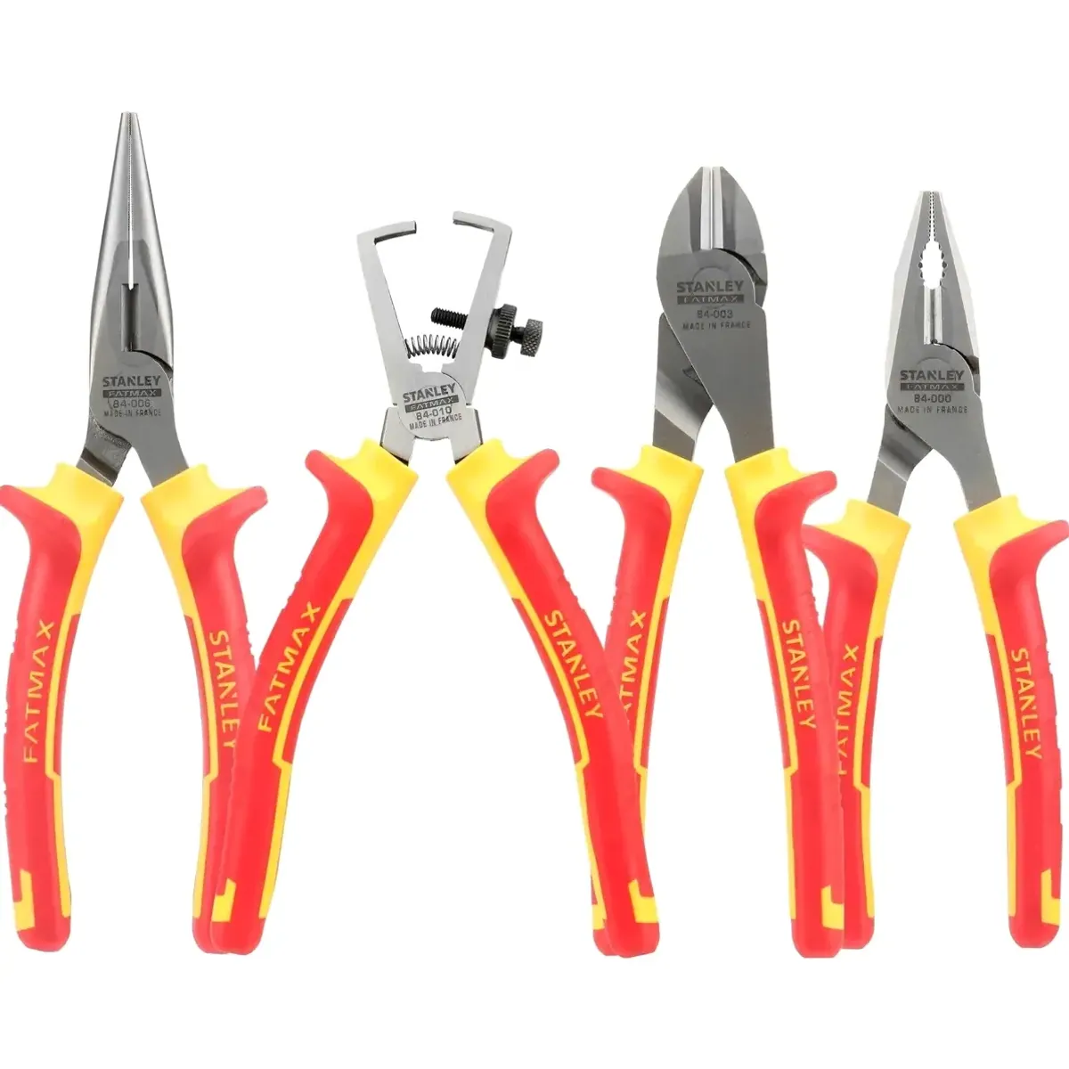 Stanley Zangen-Set VDE FATMAX, 4-teilig, hohe Sicherheit, Komfort, Präzision