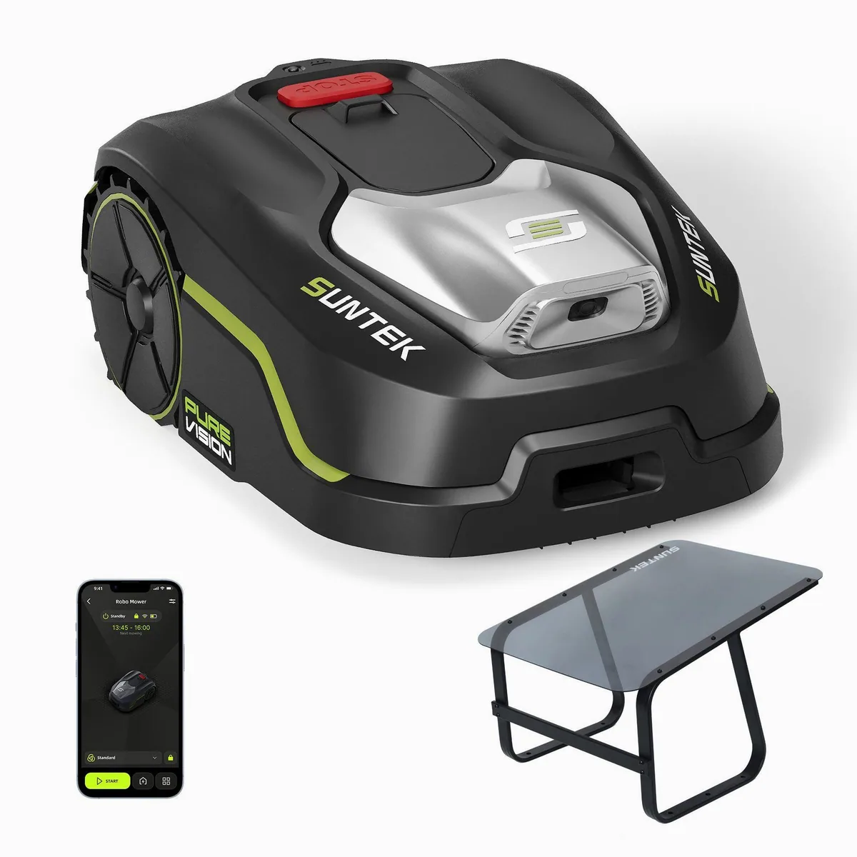 Suntek Pure Vision Mähroboter, kabellose KI-Technologie, App-Steuerung, bis 250 m²