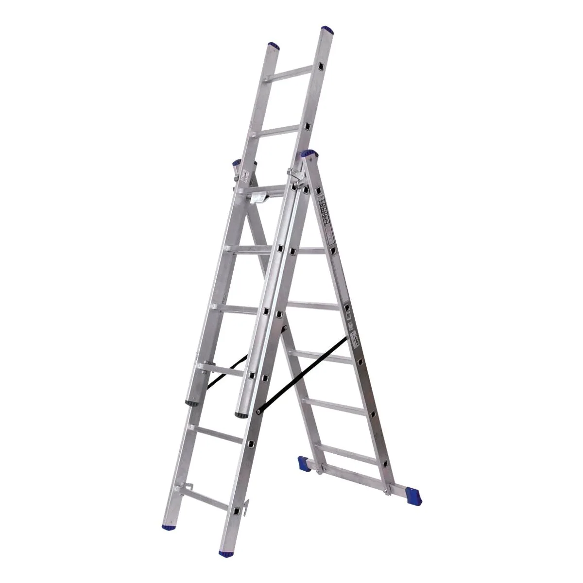 SZ METALL Stehleiter, 3x6 Sprossen, Aluminium, max. Belastbarkeit 150 kg
