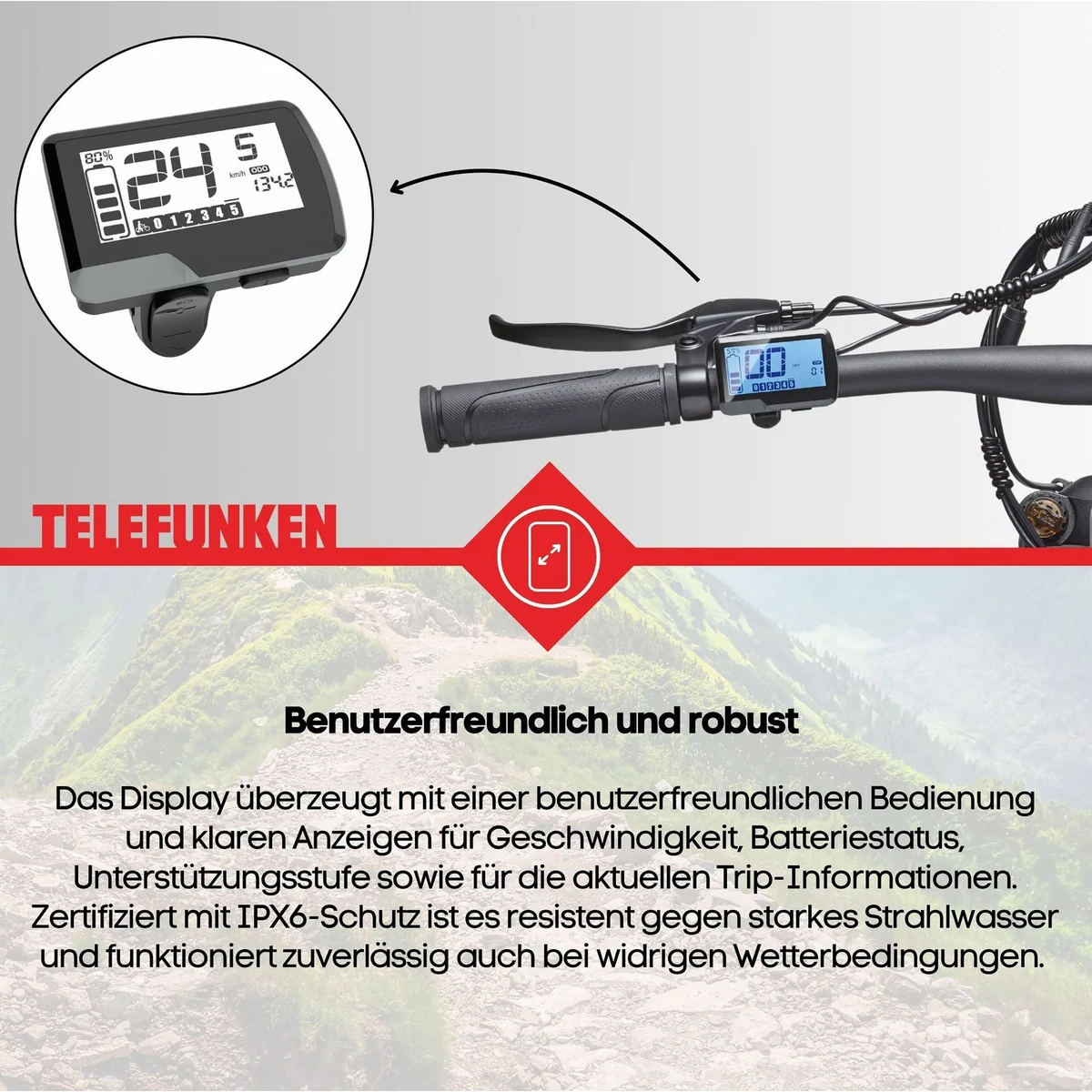 Telefunken MT922 E-Bike Mountainbike, 250W Heckmotor, 29 Zoll, 7-Gang Shimano 4