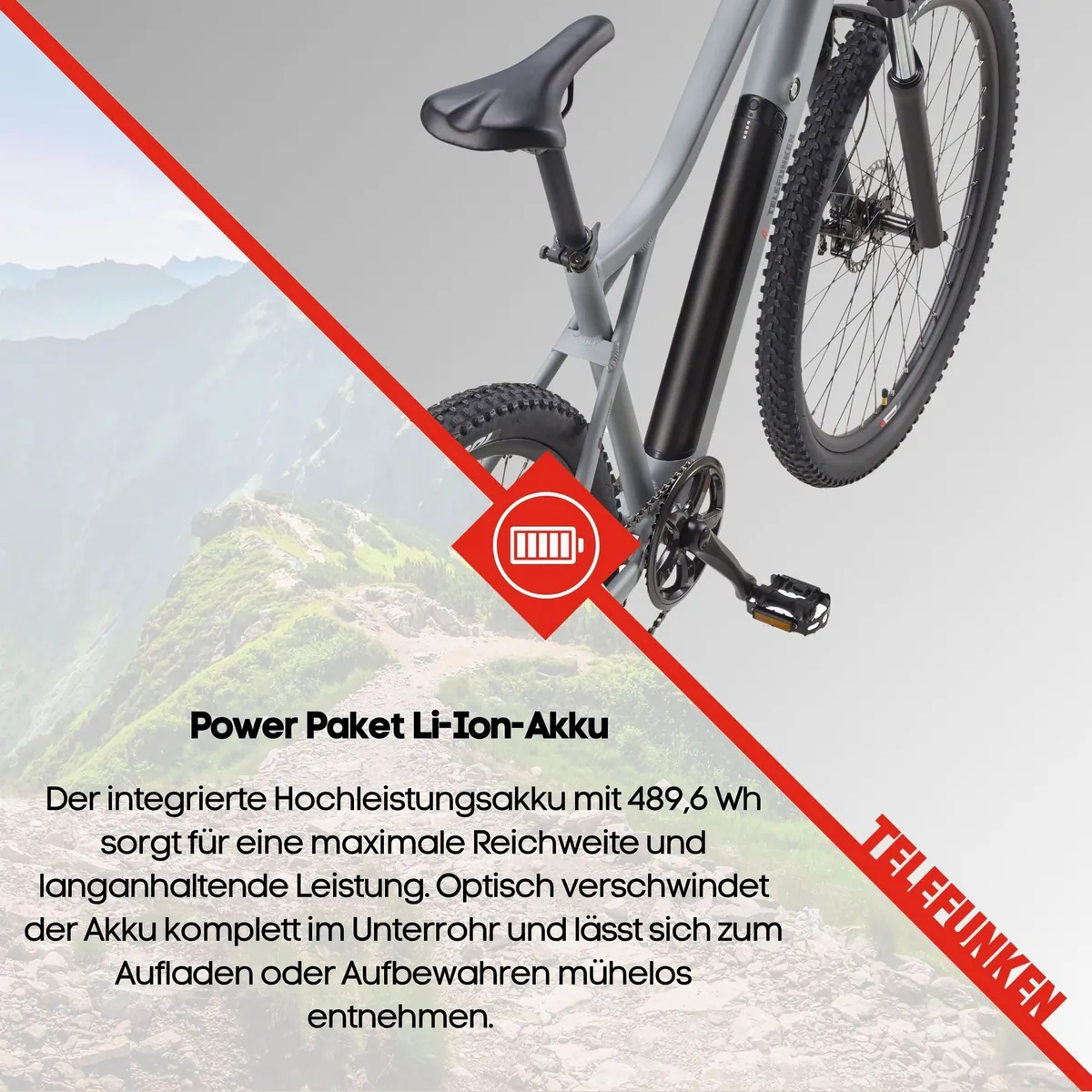 Telefunken MT922 E-Bike Mountainbike, 29 Zoll, 7-Gang Shimano Schaltung — kraftvoll, komfortabel, vielseitig 5