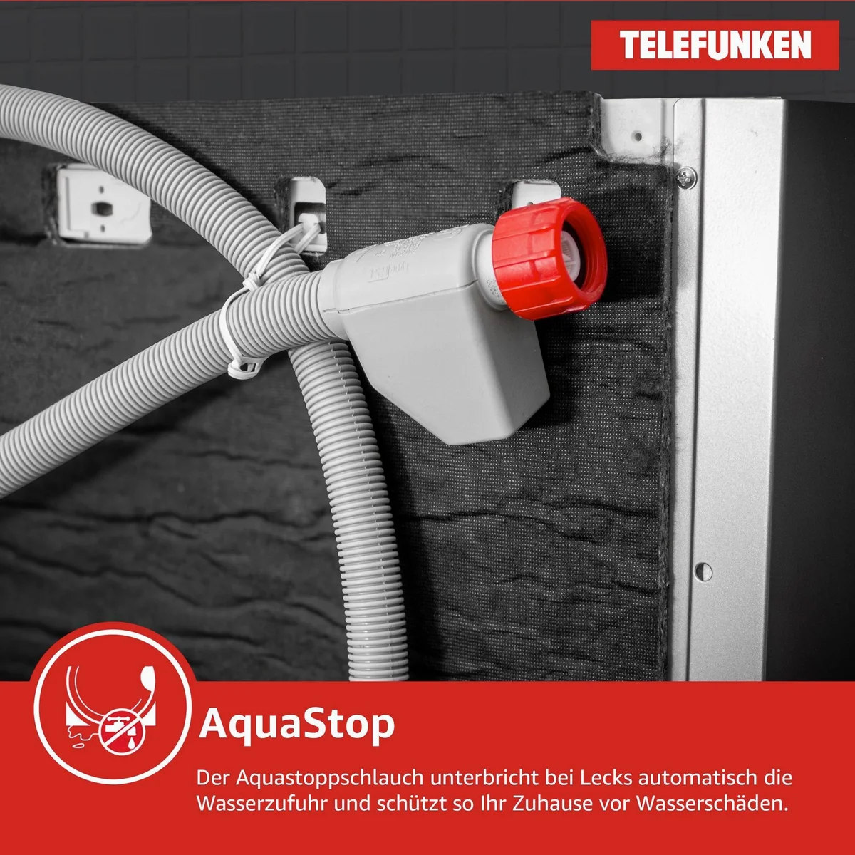 Telefunken GFS6012DI Geschirrspüler, 12 Maßgedecke, 6 Programme, AquaStop 3