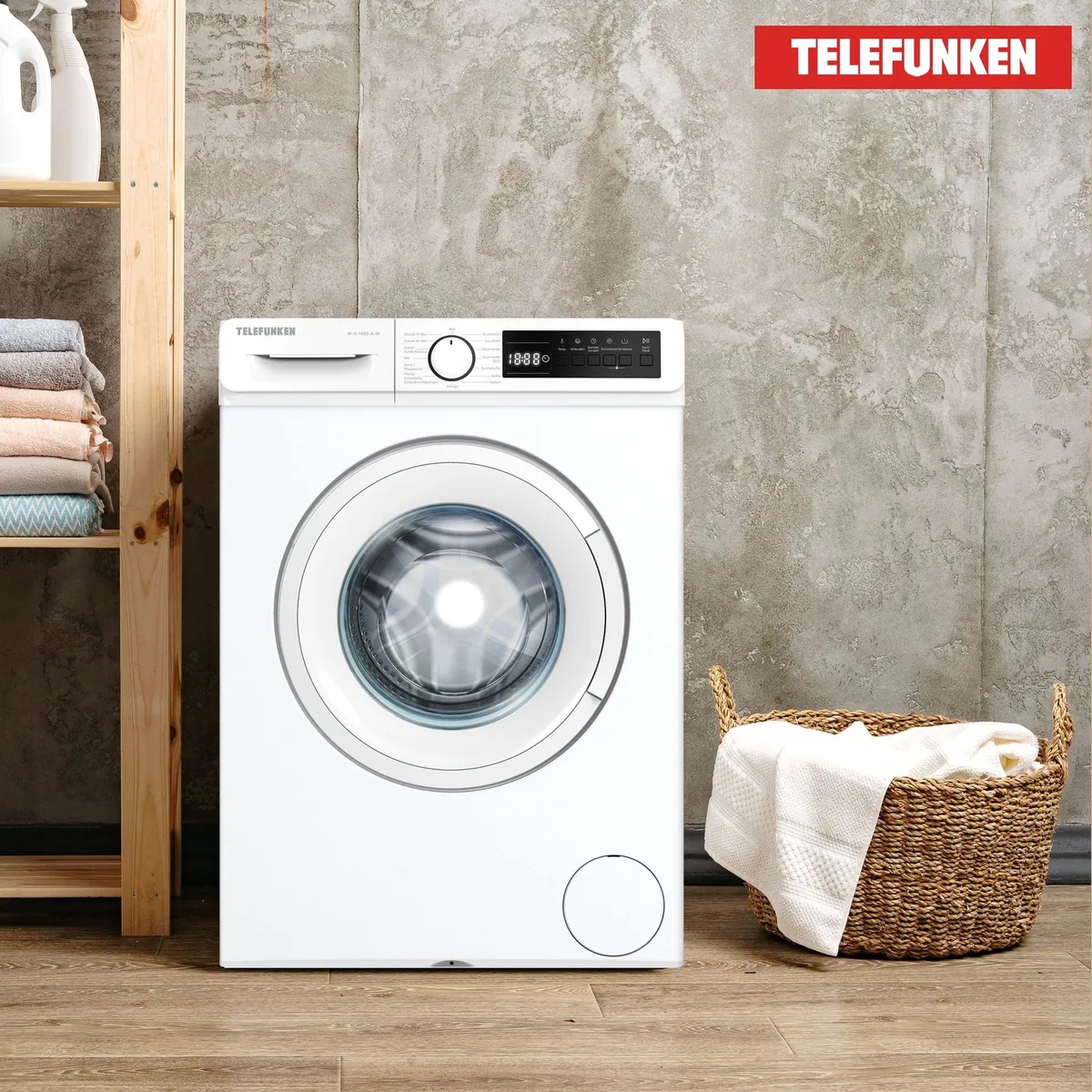 Telefunken W-8-1400-A-W Waschmaschine, 8 kg, Inverter Motor, AquaStop, Schontrommel 2