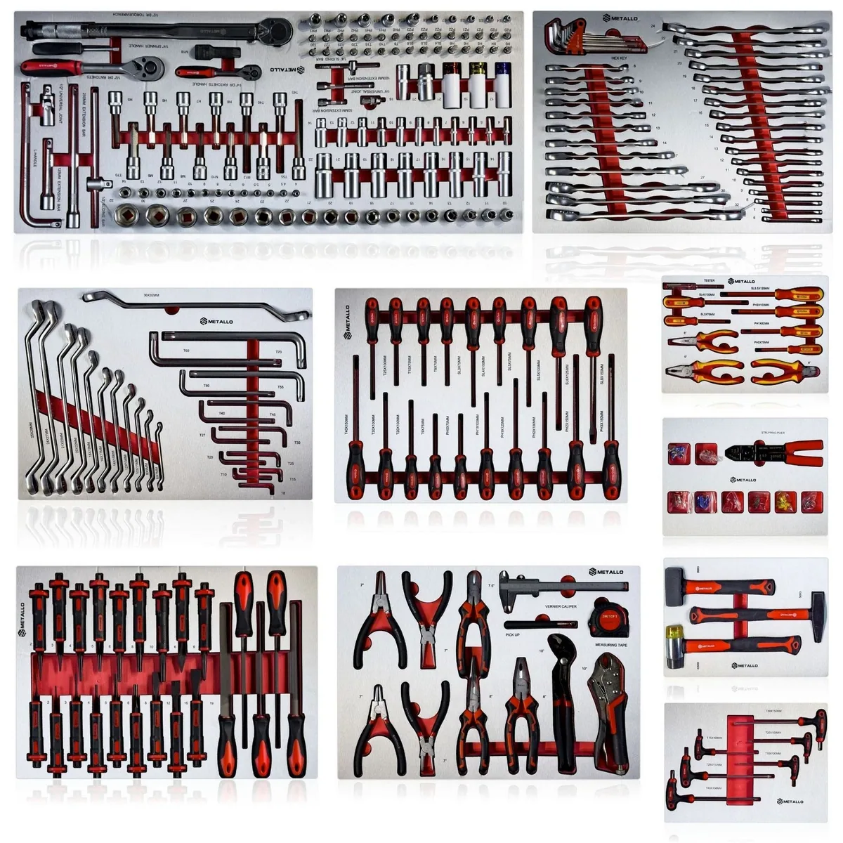 Toolcar Werkzeugwagen XXL, 457-tlg. Werkzeugset, abschließbar, robust & mobil 4