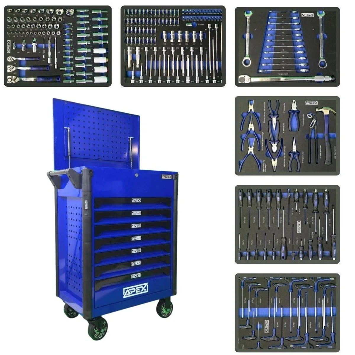 Toolcar Apex Werkstattwagen, 7 Schubladen, robust und mobil