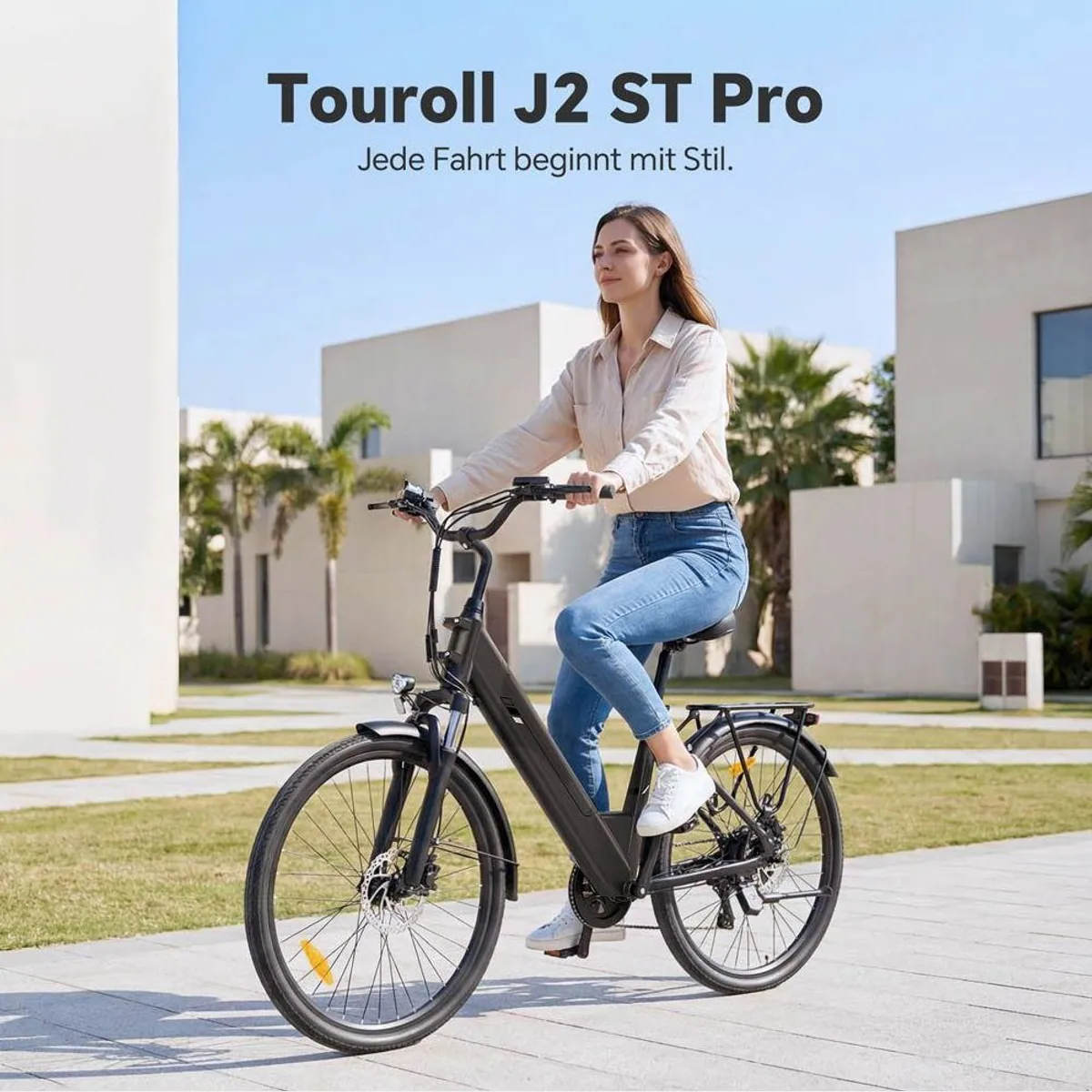 Touroll J2 ST Pro E-Bike, 561,6 Wh Akku, 7-Gang, hydraulische Scheibenbremsen — Komfortabel, leistungsstark, vielseitig 2