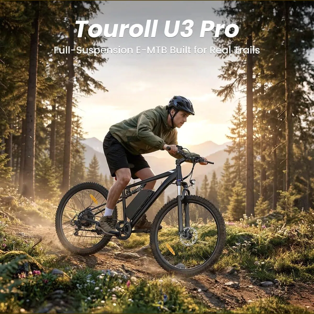 Touroll U3 Pro E-Bike Trekkingrad, Doppelfederung, 720 Wh Akku, Shimano 7-Gang 2