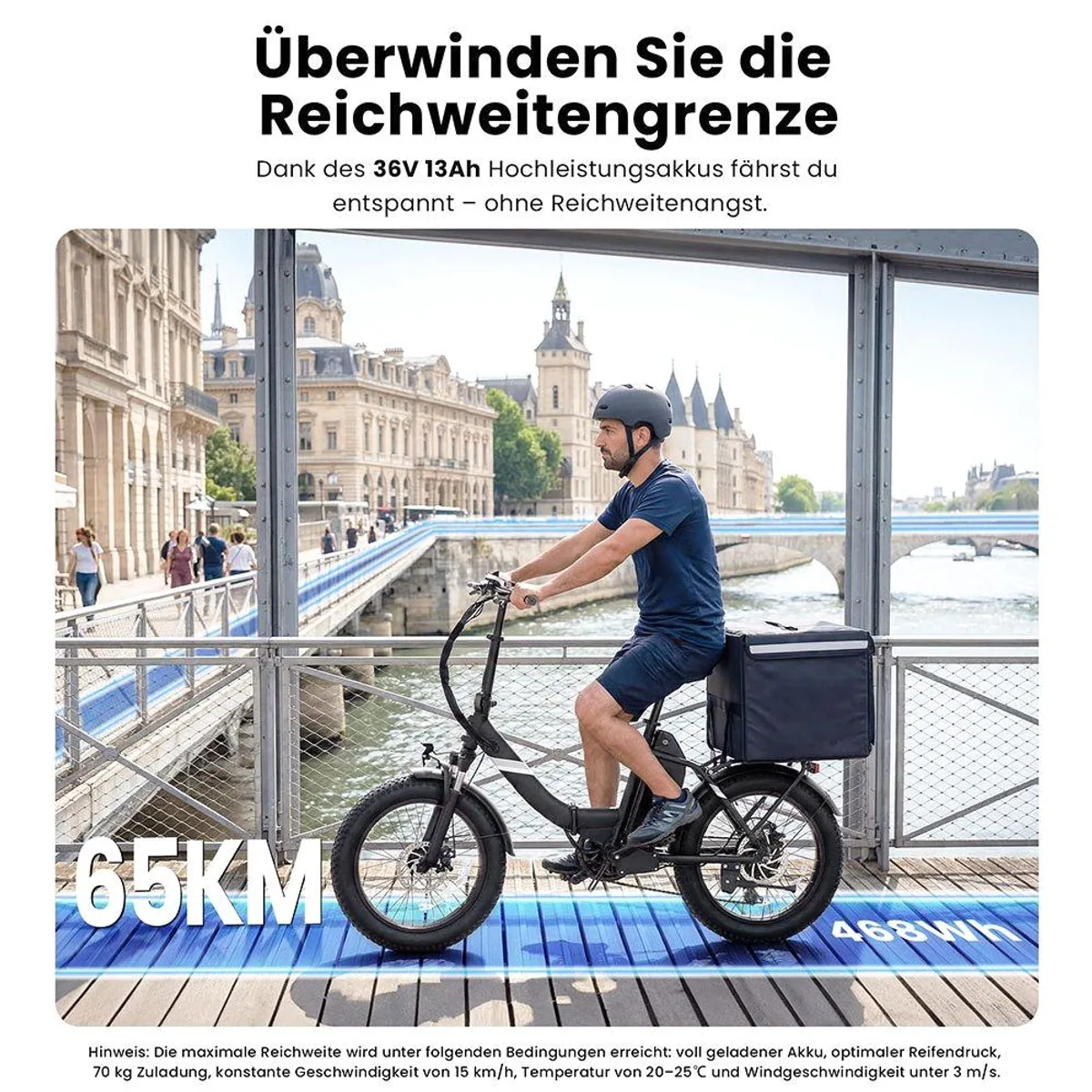 Touroll S3 E-Bike, leistungsstarker Motor, abnehmbarer Akku, 20" Fat-Reifen 5