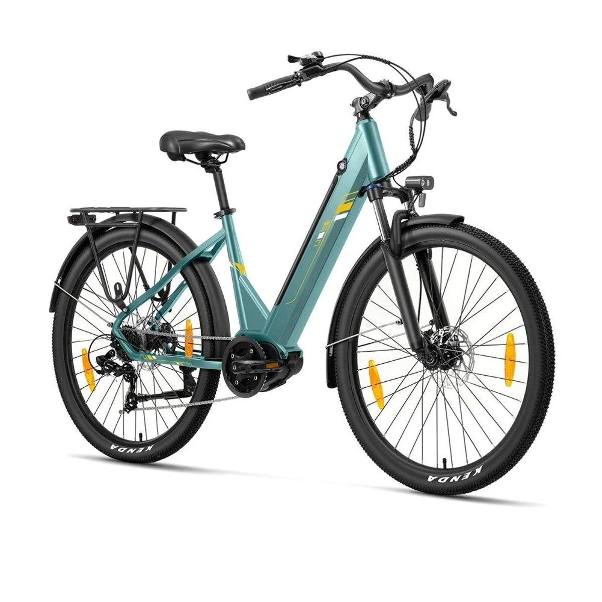 Touroll Urbano 3 E-Bike, leistungsstarker Mittelmotor, 7-Gang Shimano, 468 Wh — 120 km Reichweite