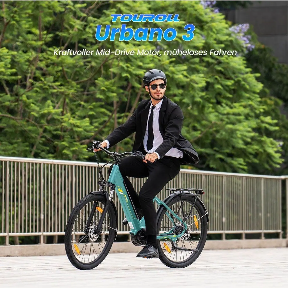 Touroll Urbano 3 E-Bike, leistungsstarker Mittelmotor, 7-Gang Shimano, 468 Wh — 120 km Reichweite 2