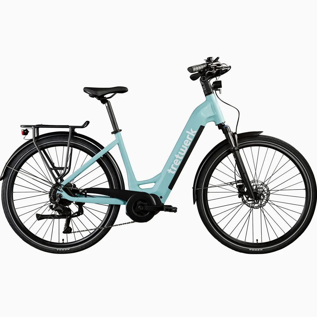 Tretwerk E-Bike Cityrad Amber, 9-Gang Shimano Cues, Mittelmotor, 733 Wh