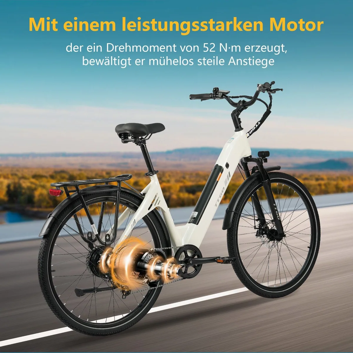 TTGO C3 2.0 E-Bike Cityrad, 55Nm, 650Wh, 150km Reichweite 3
