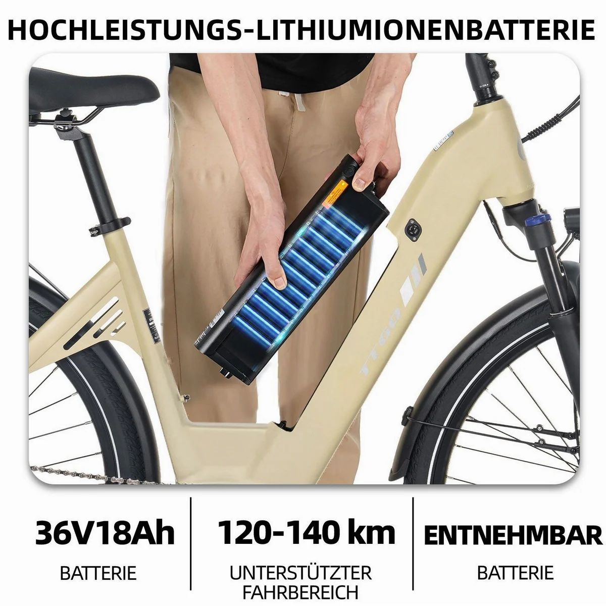 TTGO C7 SE E-Bike Cityrad 28 Zoll, 75Nm Mittelmotor, 650Wh, 9-Gang Shimano 3