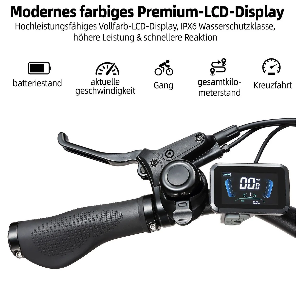 TTGO E-Bike Cityrad, 70 Nm Hinterradmotor, 648 Wh Akku, Shimano 7-Gang-Schaltung 5
