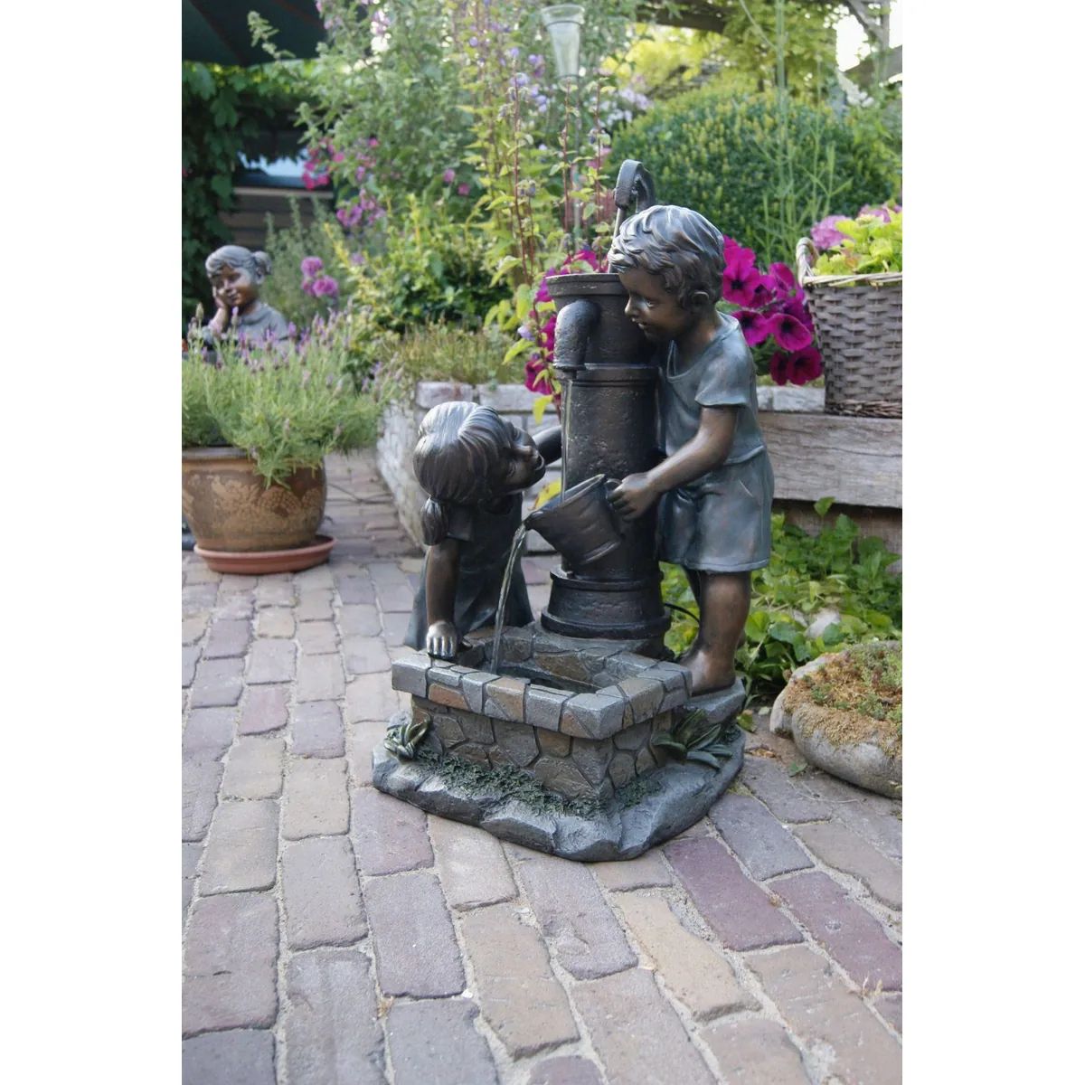 Ubbink Gartenbrunnen Atlanta, stilvolles Design, 44 cm Breite