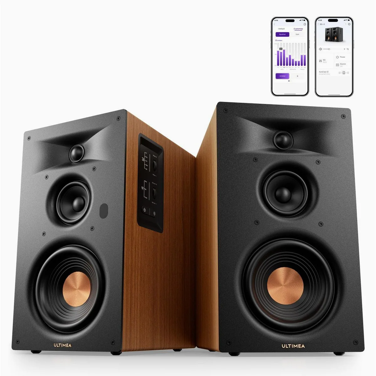 Ultimea Signature BS-30 Regal-Lautsprecher, 70 W Leistung, Bluetooth 6.0, vielseitige Anschlussmöglichkeiten