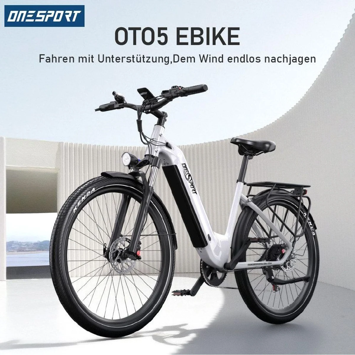 Vankel E-Bike Cityrad 28 Zoll, 655Wh Akku, 7-Gang Shimano 3