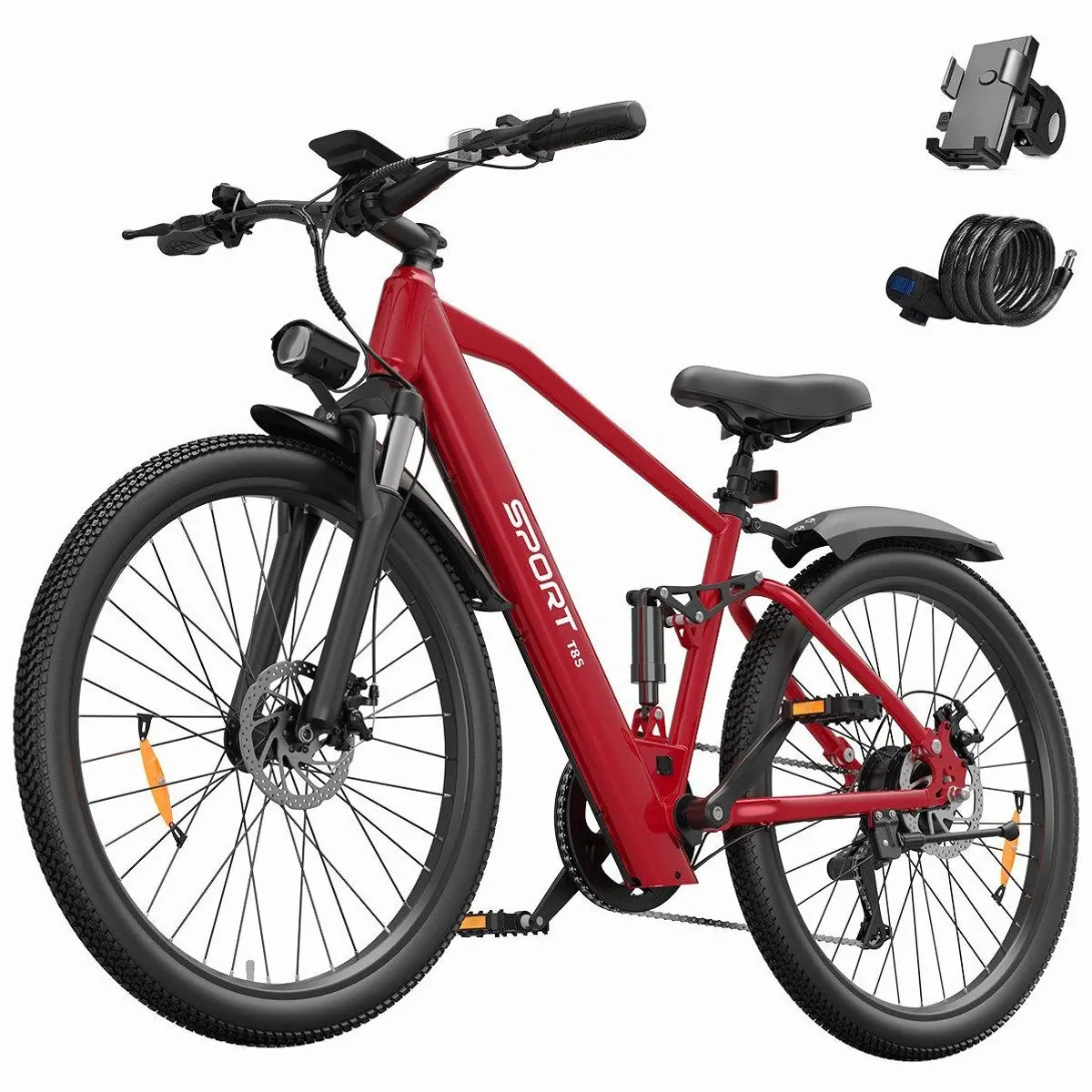 Vankel T8S E-Bike, kraftvoller 250W Motor, langlebiger 624Wh Akku, Shimano 7-Gang