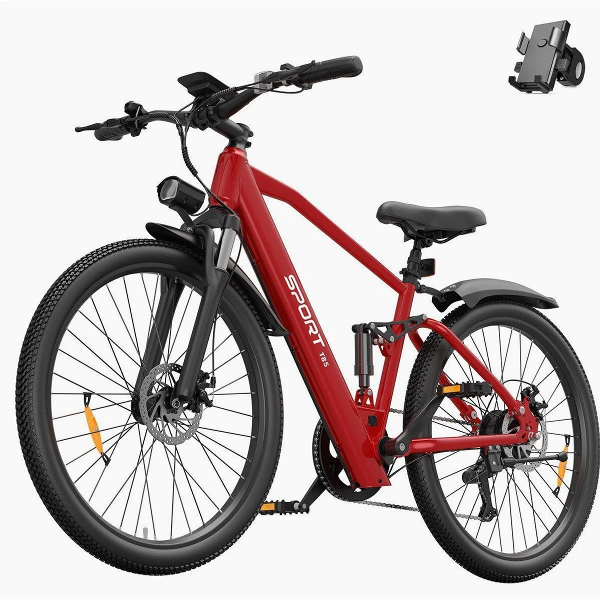 Vankel T8S E-Bike, kraftvoller 250W Motor, langlebiger 624Wh Akku, Shimano 7-Gang 2