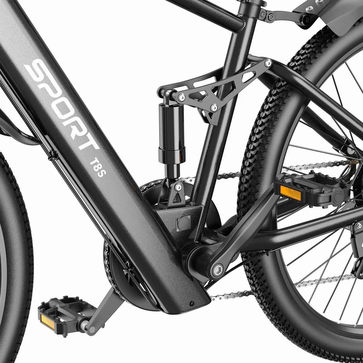 Vankel T8S E-Bike, kraftvoller 250W Motor, langlebiger 624Wh Akku, Shimano 7-Gang 4