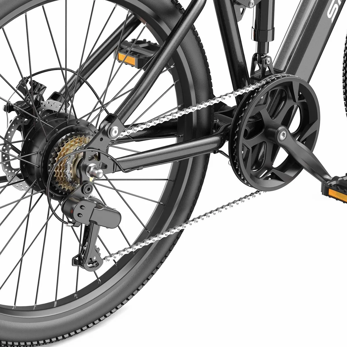 Vankel T8S E-Bike, kraftvoller 250W Motor, langlebiger 624Wh Akku, Shimano 7-Gang 5