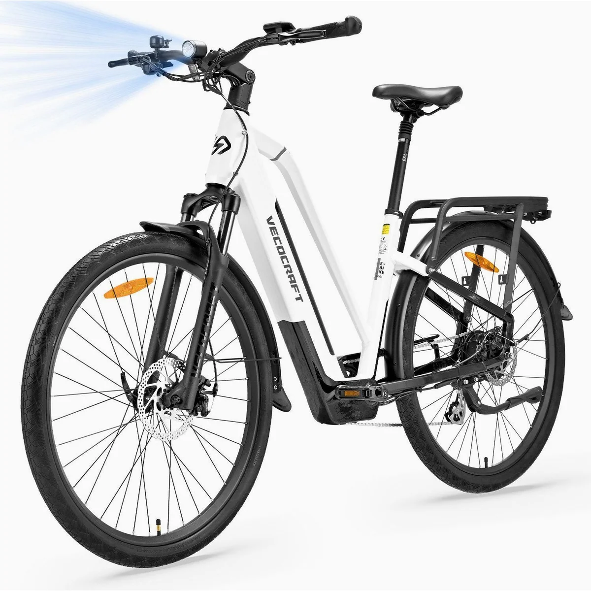 VECOCRAFT E-Bike Trekkingrad, 28'' Pedelec mit 48V Akku, 100 km Reichweite, 8-Gang Shimano