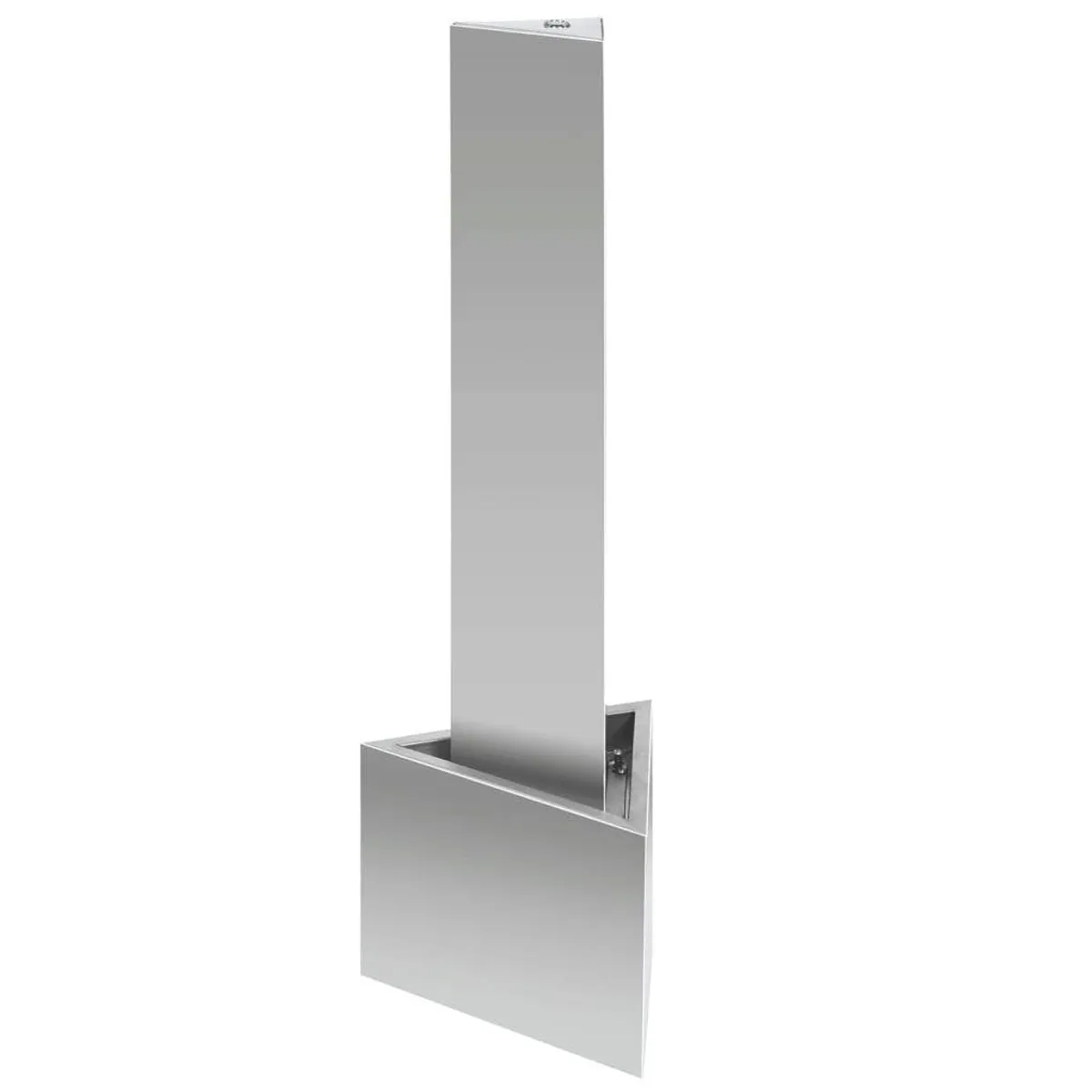 vidaXL Wasserfall Gartenbrunnen, Edelstahl, LED-Beleuchtung, langlebig